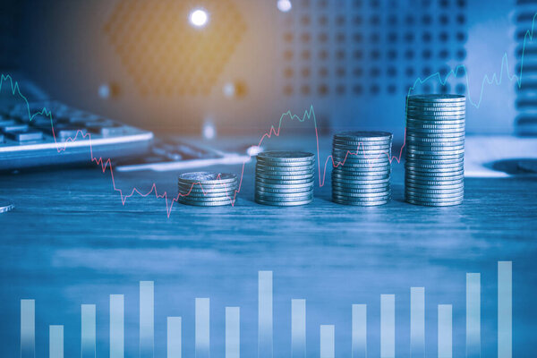 golden bitcoins on dark wooden surface. cryptocurrency.