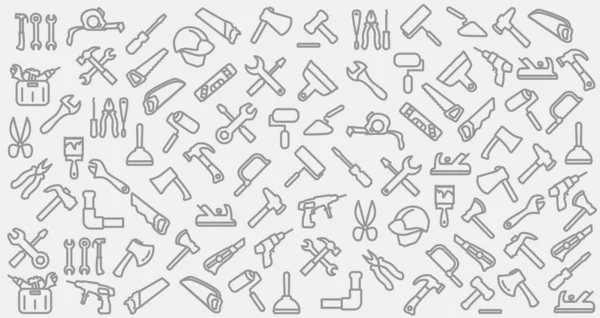 Инструменты Иконка Фон Фон Векторных Значков Инструментов — стоковый вектор