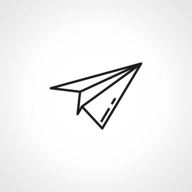 Kağıt düzlem çizgisi simgesi. Kağıt Düzlem özet simgesi