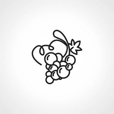 Üzüm çizgisi simgesi. Üzüm ana hatları simgesi