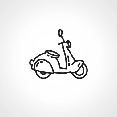 Scooter çizgisi simgesi, motosiklet çizgisi simgesi