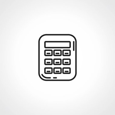 Hesap makinesi çizgi simgesi. Hesap makinesi dış hat simgesi