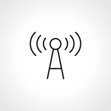 gsm ana hatları simgesi. Temel alıcı-alıcı istasyonu çizgi simgesi.