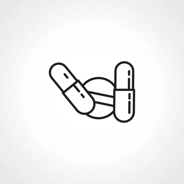 Χάπια Εικονίδιο Γραμμή Εικονίδιο Περίγραμμα Ναρκωτικών — Διανυσματικό Αρχείο