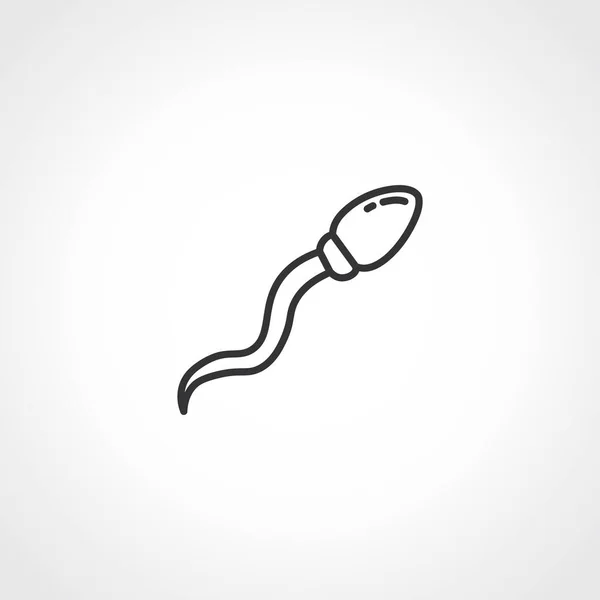 Sperma Vonal Ikon Spermiumsejt Vázlat Ikon — Stock Vector