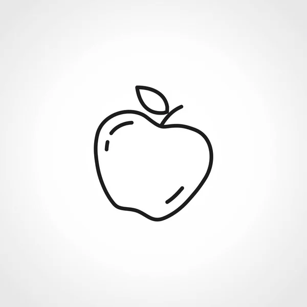 Apple Line Icon Apple Ikone — Stockvektor
