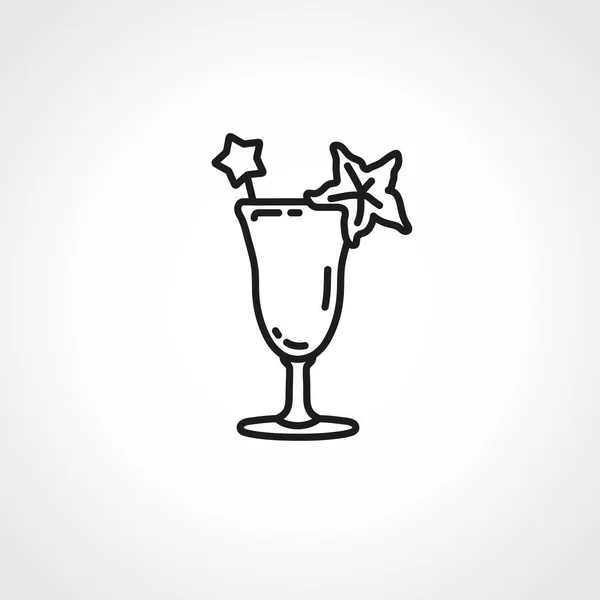 Cocktailzeilen Symbol Cocktail Ikone — Stockvektor