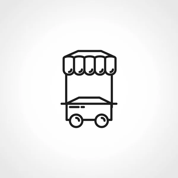 Icône Ligne Camion Alimentaire Icône Contour Camion Alimentaire — Image vectorielle