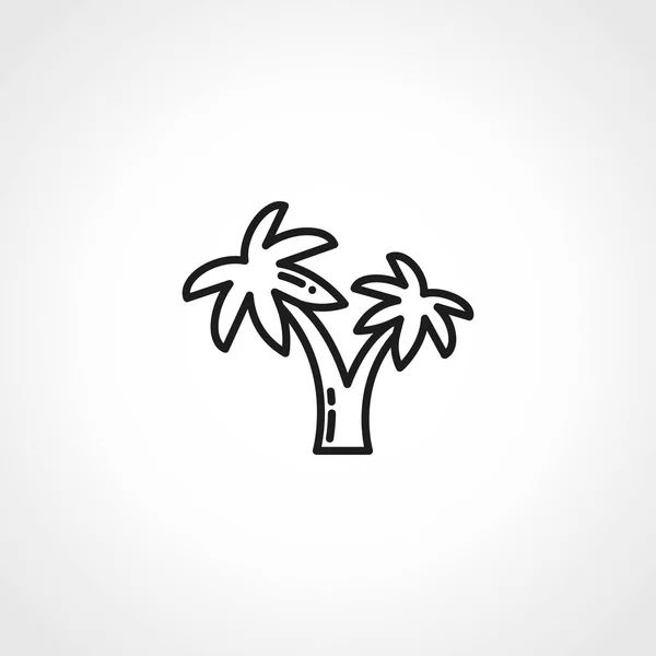 Значок Линии Пальмы Значок Контура Пальмы — стоковый вектор