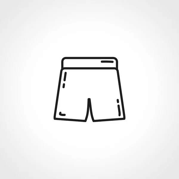 Homme Shorts Ligne Icône Icône Contour Short — Image vectorielle