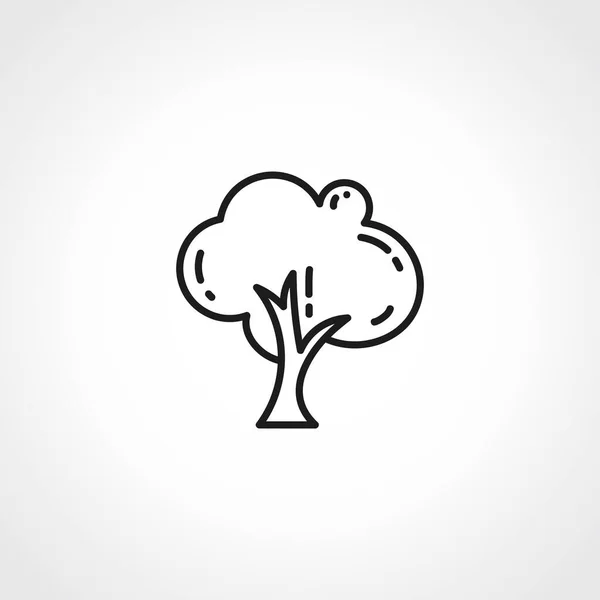 Иконка Линии Дерева Иконка Контура Дерева — стоковый вектор