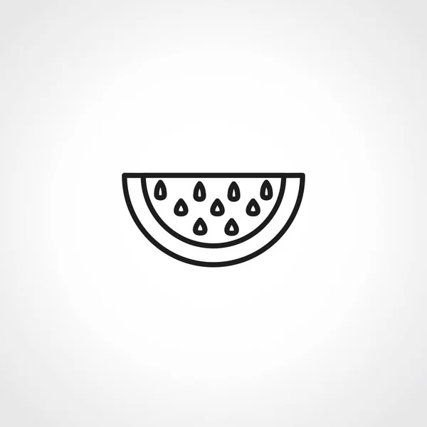 Wassermelone Linie Symbol Symbolbild Wassermelone — Stockvektor
