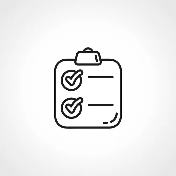 stock vector Checklist line icon. Clipboard with checkmarks line icon. List with ticks. Survey to do list outline icon.