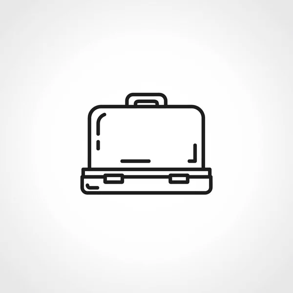 Εικονίδιο Γραμμής Αποσκευών Εικονίδιο Περίγραμμα Ανοιχτού Χαρτοφύλακα — Διανυσματικό Αρχείο