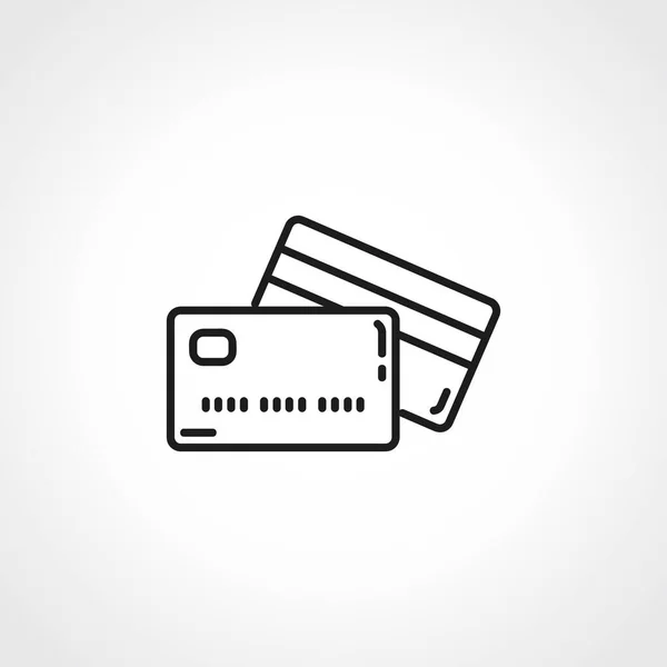 Kreditkortsskiss Ikonen Ikonen För Betalnings Linje — Stock vektor