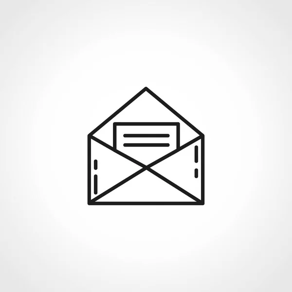 Ταχυδρομείο Εικονίδιο Περίγραμμα Ανοιχτού Φακέλου Εικονίδιο Γραμμής Email — Διανυσματικό Αρχείο