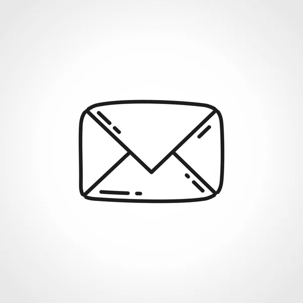Post Umschlag Umriss Symbol Mail Ikone — Stockvektor