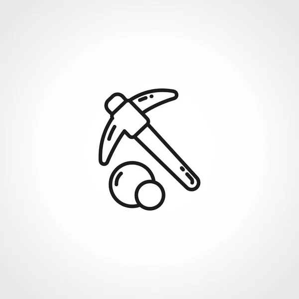 Bergbau Hammer Symbol Hammer Ikone — Stockvektor