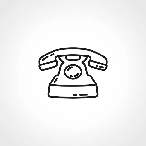 Στατικό Εικονίδιο Περιγράμματος Τηλεφώνου Παλιό Εικονίδιο Τηλεφωνικής Γραμμής — Διανυσματικό Αρχείο