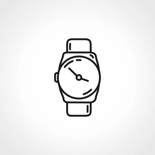 Horloge Lijn Pictogram Horloge Overzicht Pictogram — Stockvector