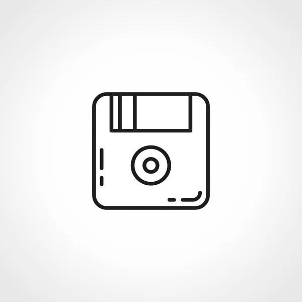 Disket Çizgisi Simgesi Disket Ana Hatları Simgesi — Stok Vektör