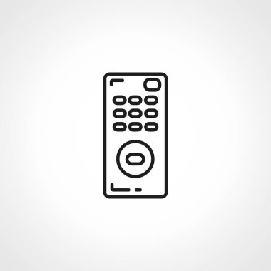 Uzaktan kontrol çizgisi simgesi. TV uzaktan kontrol ana hatları simgesi.