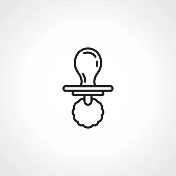 Schnullerleitungssymbol Schnuller Ikone — Stockvektor