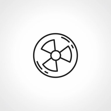 Radyasyon çizgisi simgesi. Radyasyon sembolü.