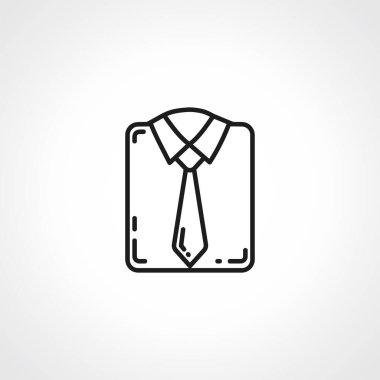 Üniforma çizgisi simgesi, kravat çizgisi simgesi olan gömlek.