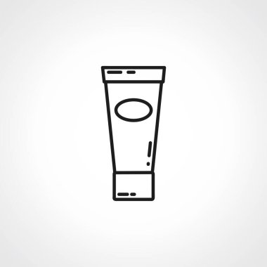 Kozmetik krem boru hattı ikonu. krem tüpü ana hat simgesi.