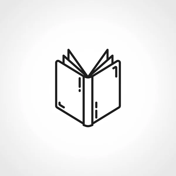 Boekenlijn Icoon Open Book Outline Icoon — Stockvector