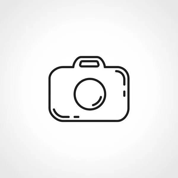Camera Line Icon Photo Camera Outline Icon — Stock Vector