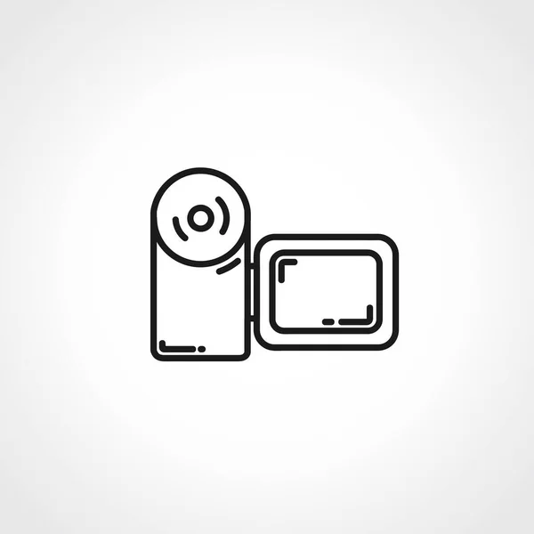 Ikona Řádku Fotoaparátu Ikona Obrysu Videokamery — Stockový vektor