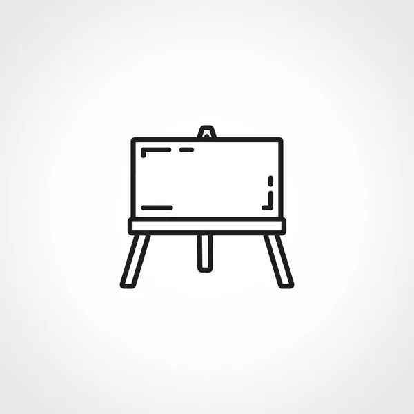 Иконка Линии Полотна Подставка Иконки Контура Холста — стоковый вектор