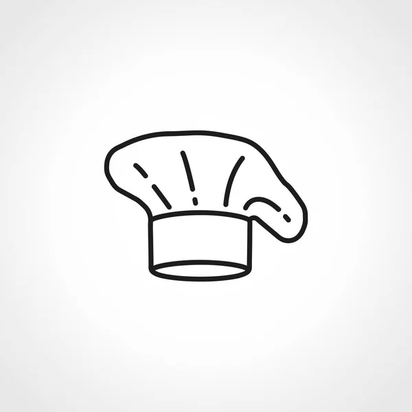 Chef Hat Uniform Line Icon Cooking Linear Icon — Stock Vector