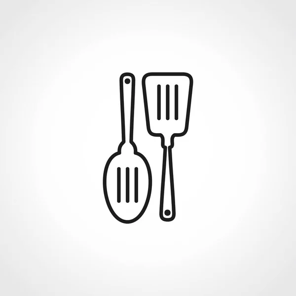 Значок Лінії Шпателя Кухні Значок Лінії Приготування Шпателя — стоковий вектор