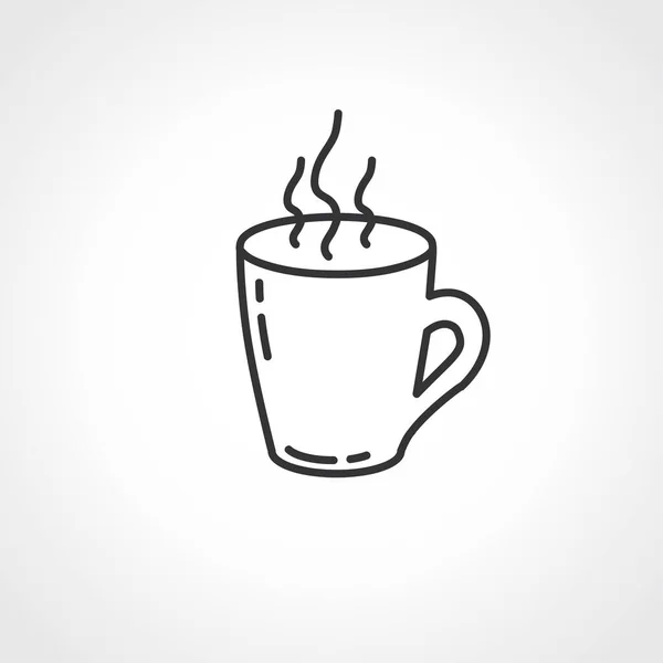 Cup Coffee Icon Cup Hot Drink Linear Icon — Stock Vector