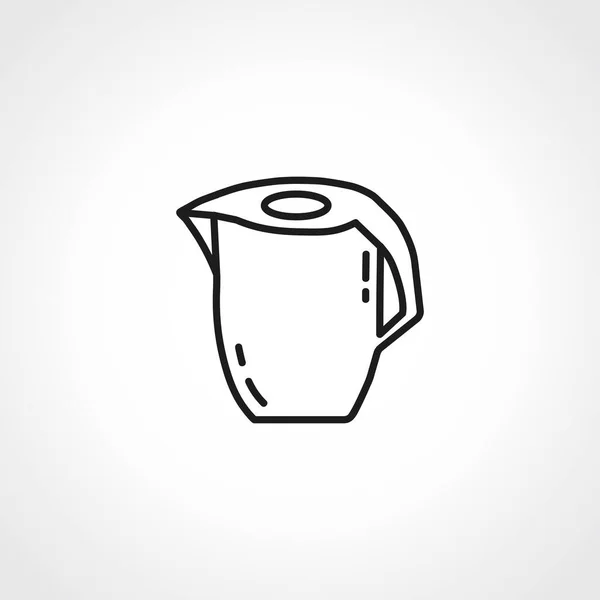 Иконка Линии Электрочайника Иконка Чайника — стоковый вектор