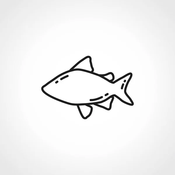 Ref Line Icon Fish Linear Icon — стоковый вектор