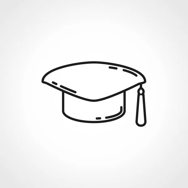 毕业帽线条图标 渐进式帽线图标 — 图库矢量图片