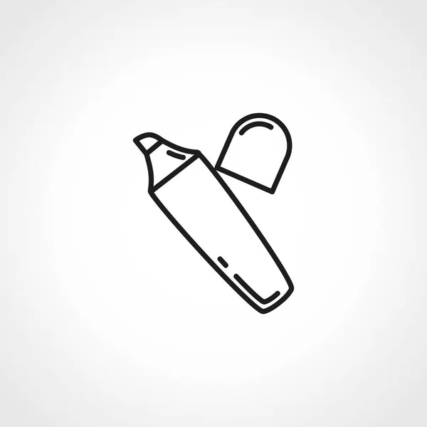 Marker Pen Office Linie Symbol Marker Pen Lineares Symbol — Stockvektor