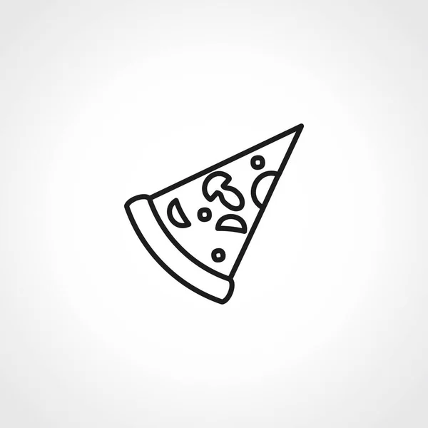 Ícone Linha Pizza Ícone Linear Fatia Pizza —  Vetores de Stock