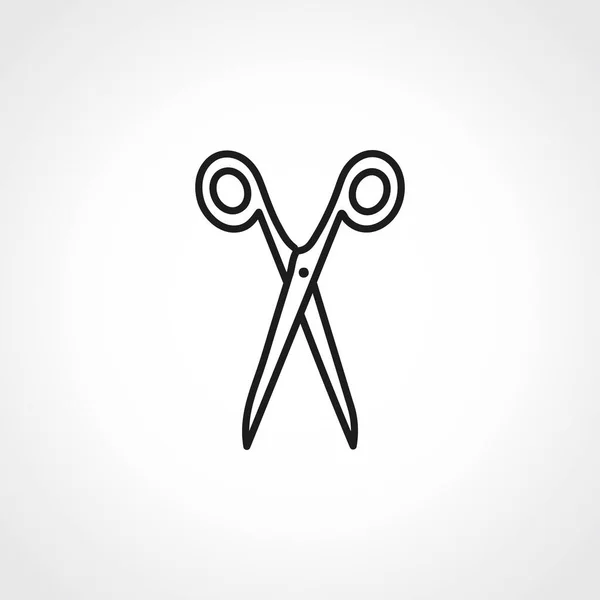 Линейная Иконка Ножниц Линейный Значок Резки Ножниц — стоковый вектор