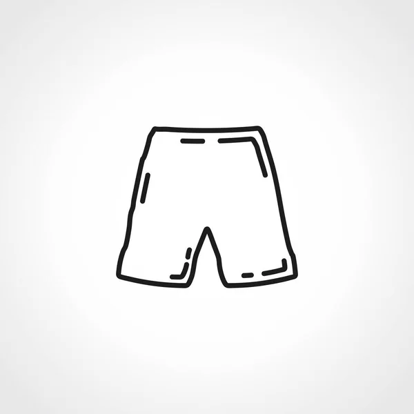 Ícone Linha Homens Shorts Shorts Ícone Esboço —  Vetores de Stock