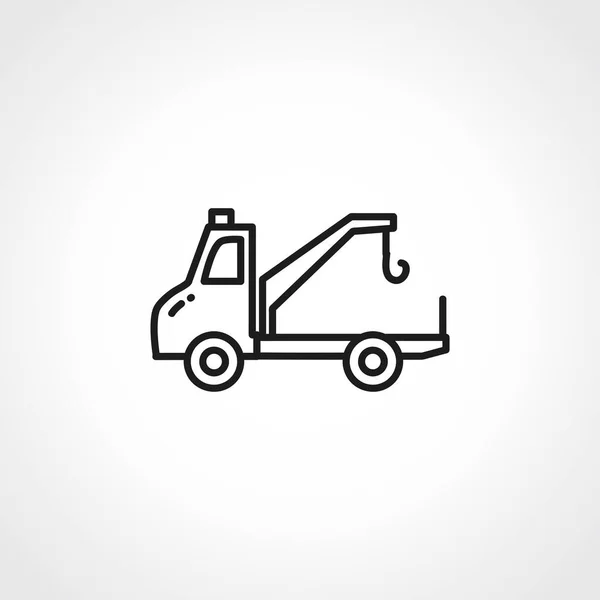 Tow Truck Line Icon Tow Truck Outline Icon — Stock Vector