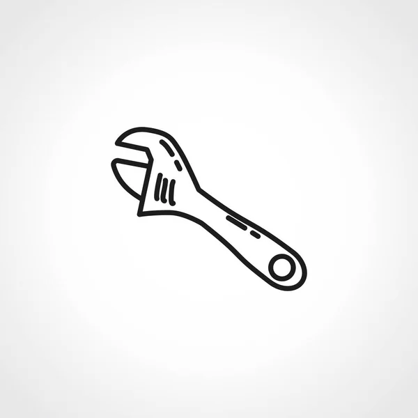 Wrench Linear Icon Wrench Line Icon — Stock Vector