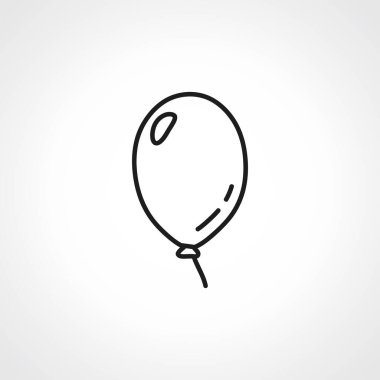 Balon hattı simgesi. balon ağ doğrusal simgesi.