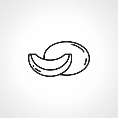 Kavun Hattı Simgesi. Kavun ağı doğrusal simgesi.