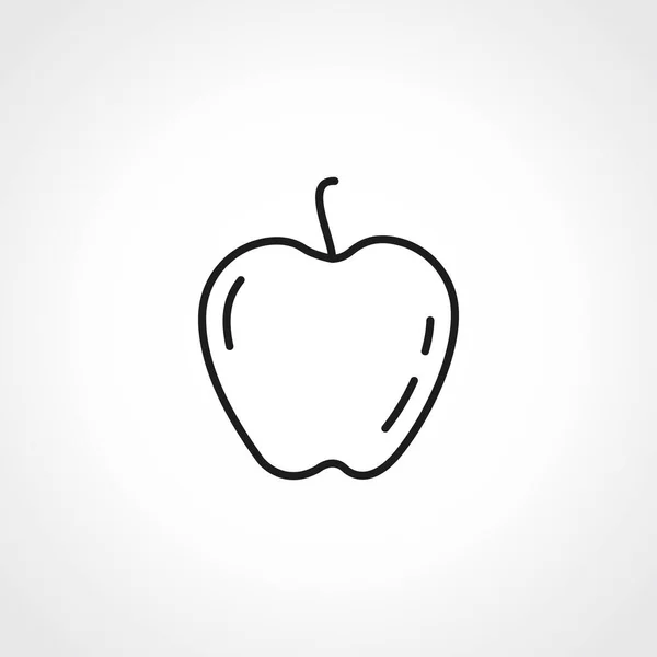 Apple Satır Simgesi Elma Doğrusal Simgesi — Stok Vektör