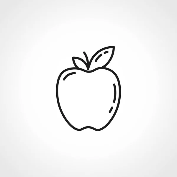Apple Satır Simgesi Elma Doğrusal Simgesi — Stok Vektör